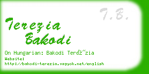 terezia bakodi business card